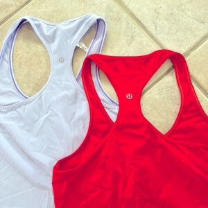 2for1 Lilac Purple and Red Long Lululemon Tank Top Size 10